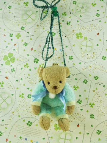 【震撼精品百貨】泰迪熊_Teddy Bear~絨毛零錢包-藍色
