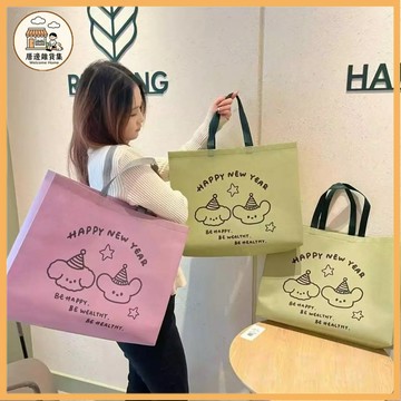 無紡布手提袋 可愛手提袋  無紡布袋 提袋 服裝店提袋 禮品袋 禮物袋 包裝袋 冰淇淋小熊 送禮包裝
