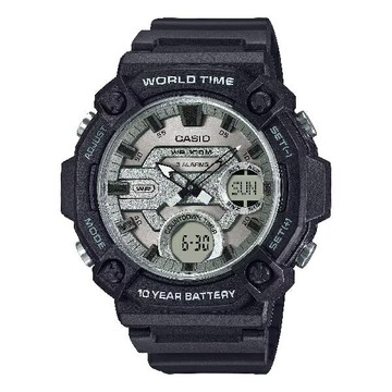 CASIO卡西歐  AEQ-120W-7AV 10年電力超大尺寸錶殼雙顯錶 銀面 52.2mm｜樂天全館特惠中★指定刷卡回饋10%