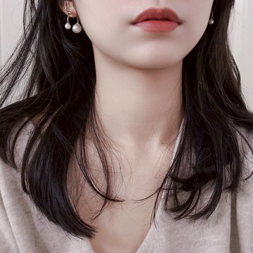 冬季氣質仿珍珠耳環法式復古優雅簡約時尚網紅個性耳飾新款潮1入