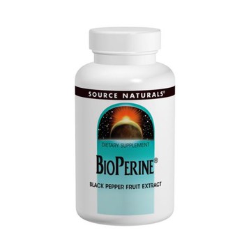 Bioperine Black Pepper Fruit Extract 120 Tabs by Source Naturals