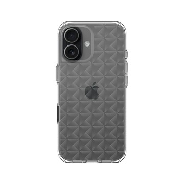 iPhone 17 Clear Case（相機按鈕） 透明 - Textured Glass: Luminous Sculpture 玻璃紋理系列：光映雕塑 - 鑽石花玻璃