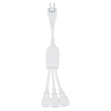 RONEVER 1對3可轉向電源線組  32cm  白色  1組