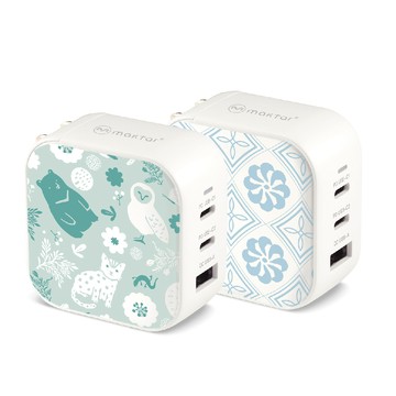 Maktar 66W GaN 氮化鎵 充電器 印花口袋快充  三孔 贈聯名收納袋