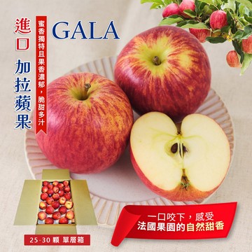 [馥果FruitGo]進口 加拉蘋果 GALA-25-30顆大箱(紐西蘭_法國_美國)