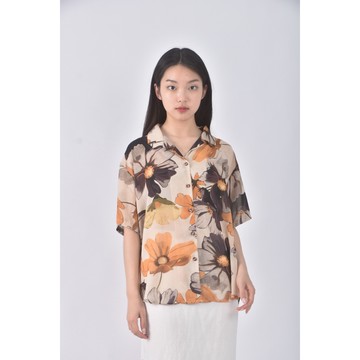 (F) pa nu si質感橘色短袖上衣二手衣