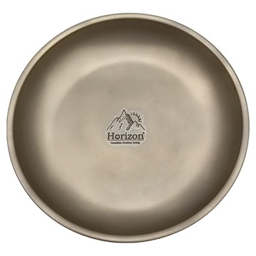 Horizon 天際線 野營餐盤 大小雙盤組 (小)直徑150x高28mm / (大)直徑190x高25mm  1組  鈦色