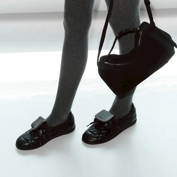 韓國 KHIHO 三穿式芭蕾運動鞋 黑 - 黑 23（IT / EU 36）