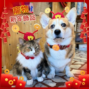 現貨 寵物過年 寵物過年飾品 寵物帽子 寵物領巾 寵物紅包 過年 春節 拜年服 福媽寵物
