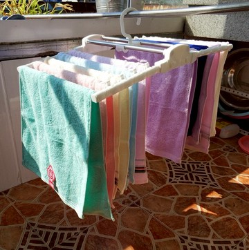 褲架褲夾多功能褲掛無痕多層伸縮收納掛褲子的衣架陽臺晾曬毛巾架1入