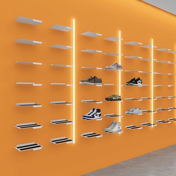 鞋托 鞋架 鞋店展示架 免運 開立發票 運動鞋展示架靠墻商用鞋店鞋架網紅直播貨架陳列架可隨意調節鞋托