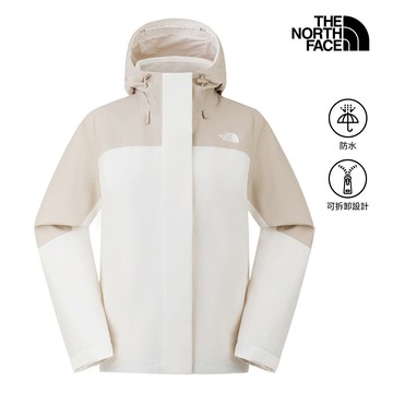 The North Face北面女款棕色DRYVENT防水抓絨內裡三合一外套｜8CK3SP8