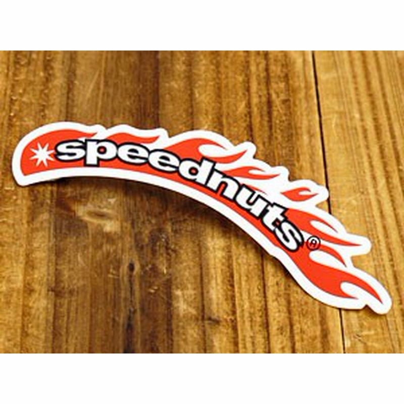 ステッカー 車 アメリカン バイク ヘルメット スケートボード スノーボード スピードナッツ SPEEDNUTS ファイヤー  炎＿SC-SPD014-SXW | LINEショッピング