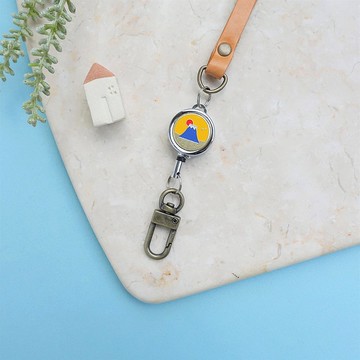 可可愛愛富士山,伸縮識別證 琺瑯拉環 伸縮拉環 迷你拉環