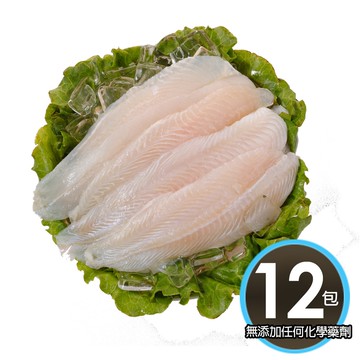 【華得水產】無膨發特大無刺巴沙魚片12片組(320g/片/無添加任何化學藥劑)
