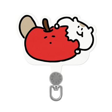 【正版授權】Second Morning啃蘋果旋轉手機掛片/夾片