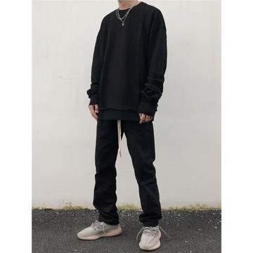 FOG第六季褲子高街抽繩工裝褲kanye同款寬松直筒復古卡其休閑褲