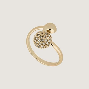 Strathberry - Crescent Crystal Ring - 22 Carat Gold Gilded - Gold