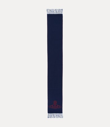 Vivienne Westwood Single Orb Double Scarf Single Orb Double Fa Indigo-blue  Unisex
