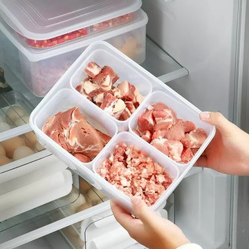 熱賣爆款冰箱肉類保鮮專用收納盒食品級冷凍室分裝凍肉分格盒子儲藏備菜盒0701 MVCM