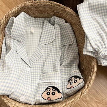 情侶睡衣夏季新款日系蠟筆小新短袖短褲卡通大碼寬松男女款家居服