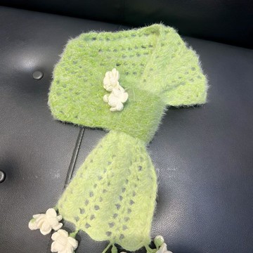🔥熱銷🔥毛線手工編織茉莉圍巾針織秋冬保暖圍脖毛絨送女友禮物diy材料包毛線編織材料包 鉤織 圍巾披肩 防寒保暖