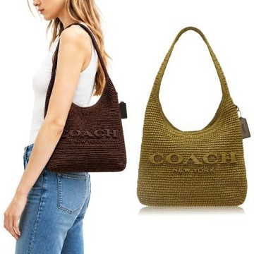 COACH Brooklyn 28 草編 / 肩背包(兩色可選)