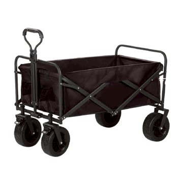 HOME GYM CLUB 居家健身 兩用摺疊手推車 越野黑輪帶煞車 8吋  黑色  1個