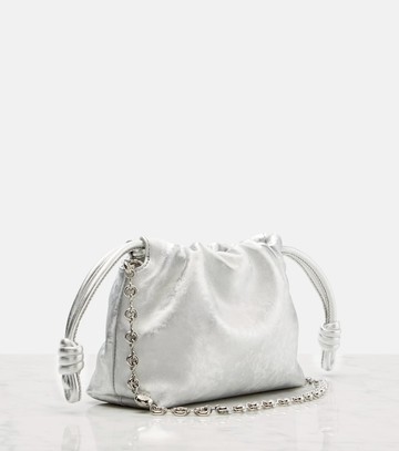 Loewe Flamenco Mini metallic leather clutch