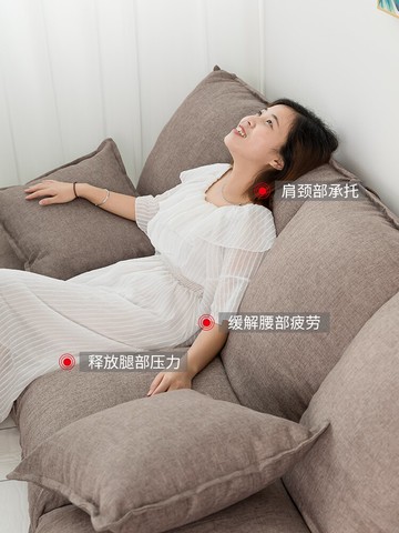 紫葉懶人沙發榻榻米可折疊沙發床臥室躺椅兩用地上沙發雙人懶人床