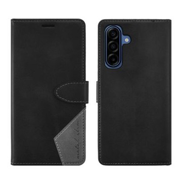 Metal-Slim Samsung Galaxy A17 5G 時尚撞色前扣磁吸內層卡夾雙料皮套