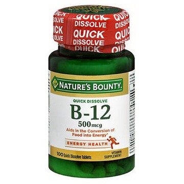 Natures Bounty Vitamin B12 Microlozenges 24 X 100 Tabs by Natures Bounty