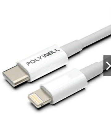 POLYWELL Type-C Lightning PD快充線 20W 適用蘋果 iPhone 傳輸線