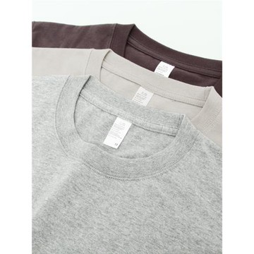 210g重磅新疆精梳棉t恤男全棉純色上衣咔嘰美式復古vtg短袖小領口