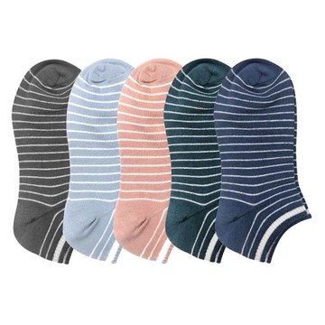 VOLA 維菈織品~消臭條紋船襪(1雙入) 船型襪(22-24cm、24-27cm) 款式尺寸可選 台灣製