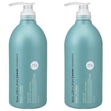 KUMANO 熊野油脂 沙龍級氨基酸洗髮精 零矽靈配方 16種胺基酸 淨化頭皮髮絲 蓬鬆有光澤  1L  2瓶