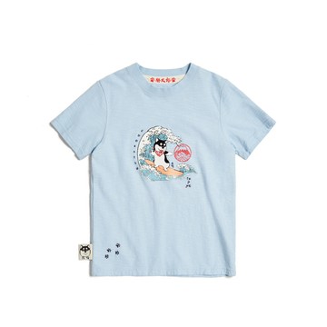 江戶勝｜童裝｜黑丸衝浪短袖T恤