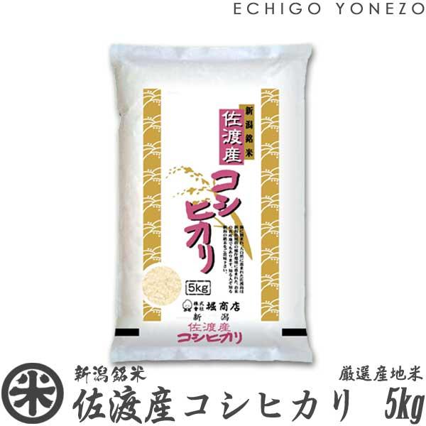 [新米 令和5年産] 佐渡産コシヒカリ 厳選産地米 5kg (5kg×1袋) 新潟米 お米 白米 新潟県産 こしひかり 送料無料 ギフト対応