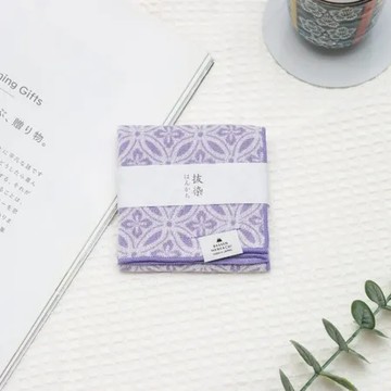 今治拔染三重紗方巾-花菱七寶