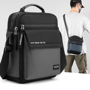 斜挎包男2025新款休閑百搭男士背包時尚簡約單肩包帆布挎包手提包