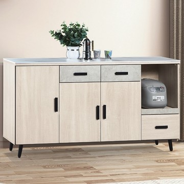 AS DESIGN雅司家具-伯特5.3尺岩板石面碗盤餐櫃-161*40*78CM