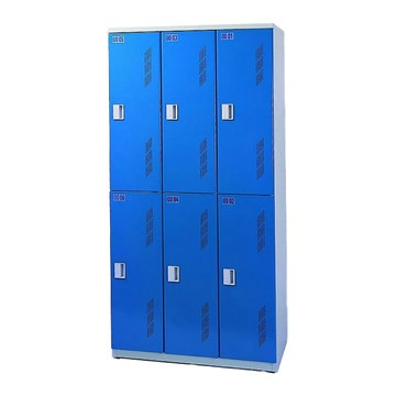 台灣製造【鋼製置物櫃】無鎖型 6格 鍍鋅鋼板 多色訂製 科技大廠 健身房指定 衣物櫃 內務櫃 鋼製衣櫃