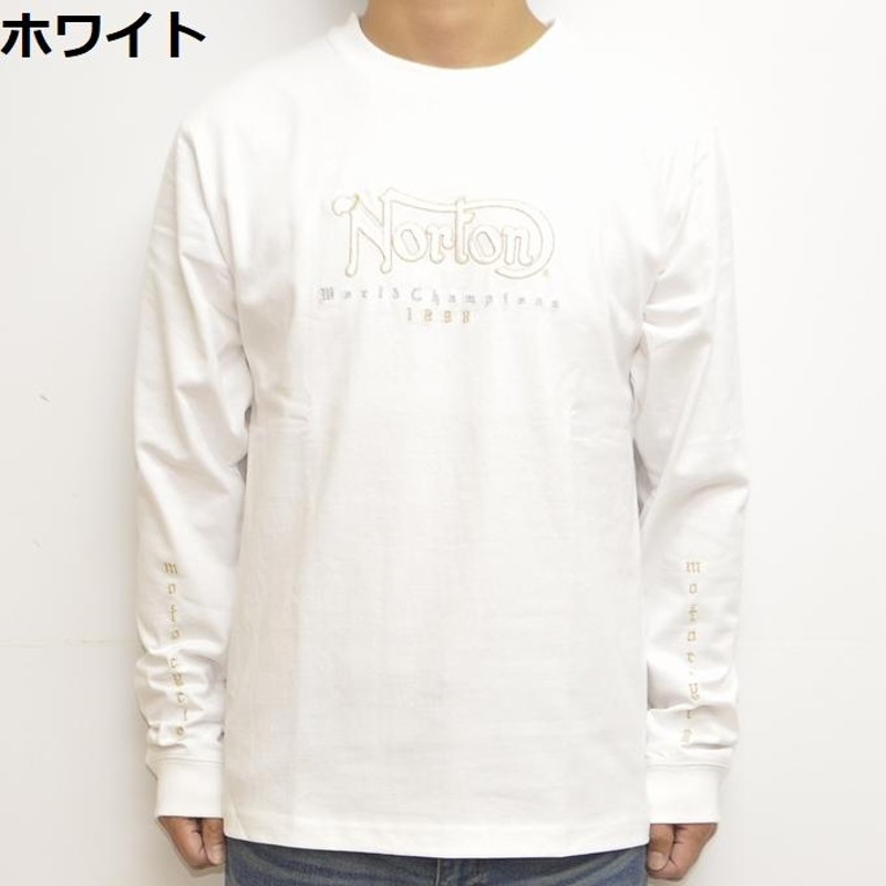 ノートン Norton 服 アパレル 223N1111 長袖Tシャツ ゴールド刺繍