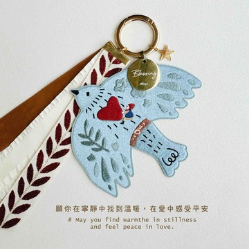 【Whisper】Blessing｜平安青鳥刺繡星星吊飾 (生日禮物/閨蜜禮物/聖誕禮物)