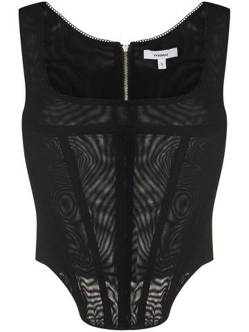 Miaou - Campbell corset-style top - women - Lycra/Polyester - XXXL - Black