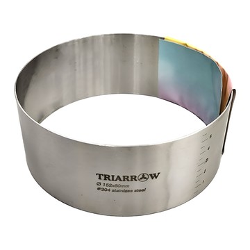 TRIARROW 三箭牌 慕斯圈 #304不鏽鋼  15.2 x 6cm x 0.12cm  1個