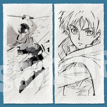 【巨人💥】 免運 進擊的巨人珊瑚絨毛巾白色浴巾柔軟親膚日係個性二次動漫週邊