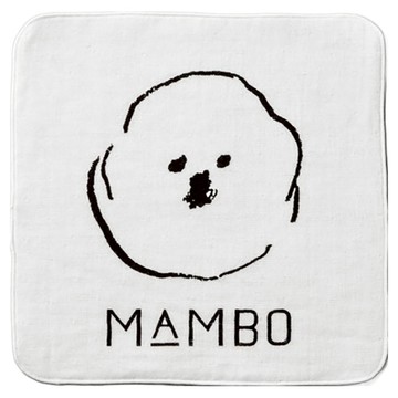 CLASKA mambo 比熊小手帕小毛巾-經典100% 日本製  1個  白色