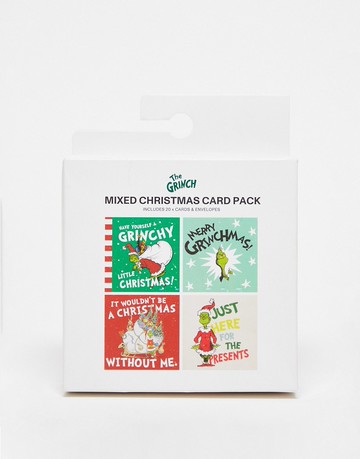 Typo X The Grinch 20 pack of Christmas cards-Multi