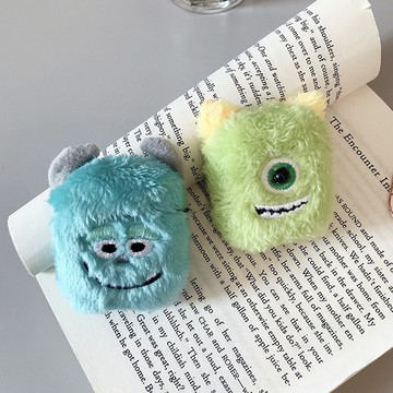 ?部分現貨 台灣發貨? Airpods2 藍芽耳機保護套 蘋果無線耳機保護套 毛毛的毛怪大眼仔